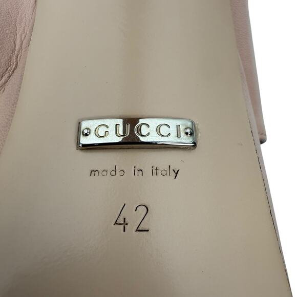 New Gucci Interlocking GG Studded Platfrom Sandals Leather Size 42 - Picture 10 of 10